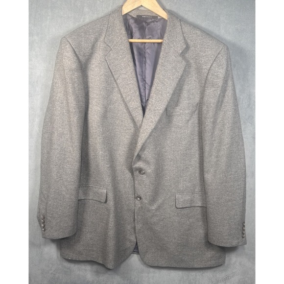 Hickey Freeman Other - Hickey Freeman Limited 100% Cashmere Blazer Mens 48L Gray Sport Coat Blazer USA